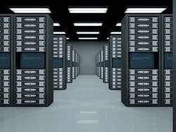 Data room full of servers Stock Footage