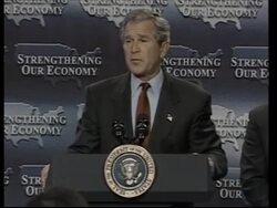 Bush and senior figures comment on Iraq plus Iraqi FM at News Clip