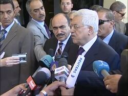 WRAP Palestinian president arrives for talks on peace process News Clip