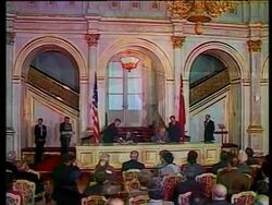 Reagan And Gorbachev Meet, Reagan And Gorbachev Sign Ratification Instruments For INF Treaty News Clip