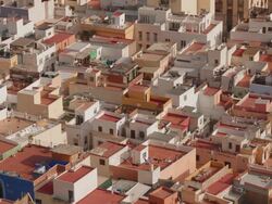 W/S roofs, Almeria city Stock Footage