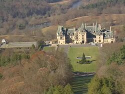 WS AERIAL ZI View of Biltmore Estate / North Carolina, United States Stock Footage