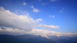 Time-lapse: Snow Mountain Landscape and Cloudscape Stock Footage
