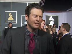 INTERVIEW: Blake Shelton at the 53rd GRAMMY Awards - Arrivals Part 2 at Los Angeles CA. (Footage by WireImage Video/GettyImages) Stock Footage