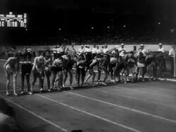 Track and Field at British Commonwealth Games Stock Footage