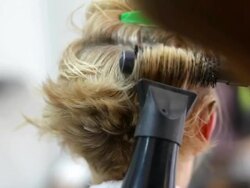 blow dry Stock Footage