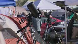 People camping at the Solarfest festival in Madras, Oregon to watch the total solar eclipse News Clip