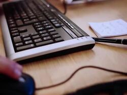 Hammer keyboard   DE  TE  INF Stock Footage