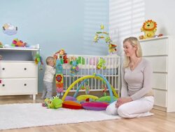 HD DOLLY: Portrait Of Young Mother With Baby Son Stock Footage