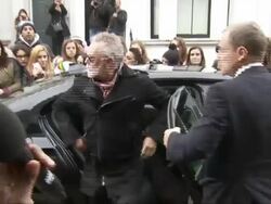 Band Aid 30 Recording Arrivals Rita Ora and Roger Taylor News Clip