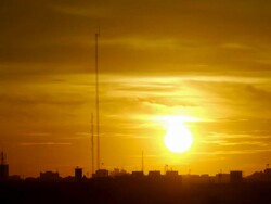 Sun set at Bangkok city timelapse. Stock Footage