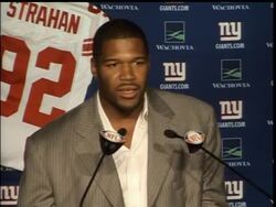 New York Giants defensive end Michael Strahan said Tuesday his decision to retire arose from a desire to leave on his own terms, though winning a Super Bowl in his final season certainly didn't hurt. Instructional Video