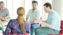 People talking in group meeting Stock Footage
