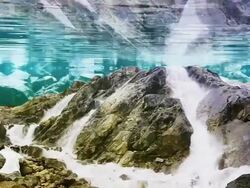 Underwater Waterfall Stock Footage