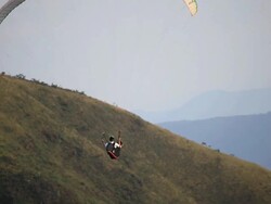 WS Para glider flying / Belo Horizonte, Minas Gerais, Brazil Stock Footage