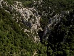 Narrow Pass Through Rocky Gorge Stock Footage