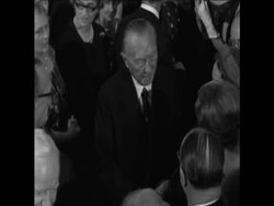 CAN 012 CHANCELLOR ADENAUER SAYS FAREWELLS IN PARLIAMENT News Clip