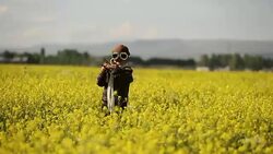 Young Boy wearing Jetpack is Taking Off Stock Footage
