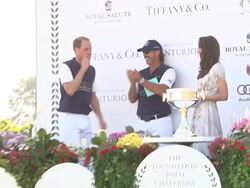 Catherine, Duchess of Cambridge and Prince William, Duke of Cambridge at the Tiffany & Co. Sponsors The Foundation Polo Challenge at Santa Barbara CA. (Footage by WireImage Video/Getty Images Entertainment Video) Stock Footage
