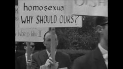 Homosexuals picket Pentagon to protest military policy News Clip