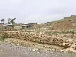 Afar stone village Stock Footage
