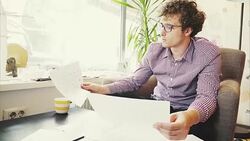 Young man working. Stock Footage