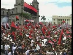 NICARAGUA: FORMER PRESIDENT DANIEL ORTEGA ATTENDS MASS RALLY News Clip