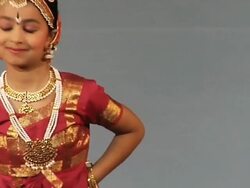 CU ZO Kuchipudi dancers performing kuchipudi dance / Delhi, Delhi, India Stock Footage