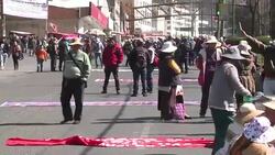 CLEAN : Major Bolivian union protests marks distance with Morales govt News Clip