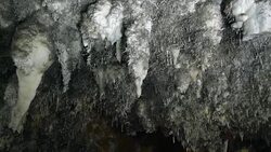 Inside the cave of El Soplao Stock Footage