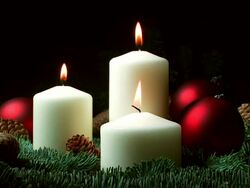 Christmas Candles Stock Footage