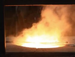Melting Metal in the Foundry Stock Footage