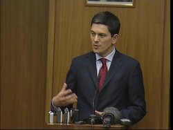 Presser by British FM Miliband News Clip