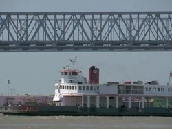 WS View of bridge / New Orleans, Louisiana, United States Stock Footage