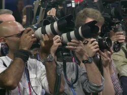Mitt Romney on stage Stock Footage