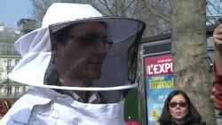 CLEAN : French anti-nuclear protesters mark Fukush News Clip