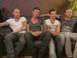 INTERVIEW: The Reason 4 on their inspirations, being a Ninja or a Pirate at the The Reason 4 Showcase & Interview at London England. (Footage by WireImage Video/Getty Images Entertainment Video) Stock Footage