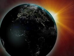 Space Travel - Earth, Sun and Moon Stock Footage