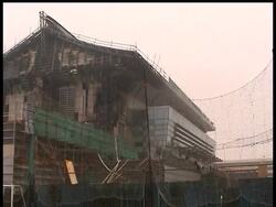 The table tennis venue for the 2008 Summer Olympics caught fire Monday morning. News Clip