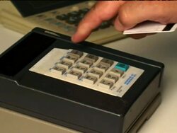 Credit Card Terminal Stock Footage