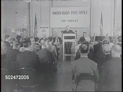 Postal Workers Practice Finger Printing To Register Aliens News Clip