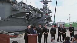 US aircraft carrier docks in Busan after joint drills with SKorean navy News Clip
