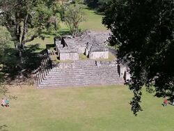 WS HA View of copan surrounding by trees / Copan, Honduras Stock Footage