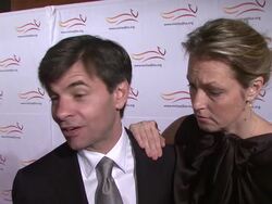 INTERVIEW: Alexandra Wentworth and George Stephanopoulos  Stock Footage