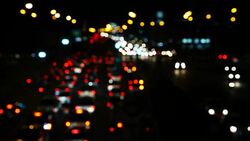 Bokeh Light of Traffic Stock Footage