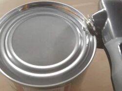 CU Shot of Opening of can with can opener / Los Angeles, California, United States Stock Footage