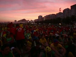 FIFA 2014 World Cup Fan Fest: Brazil v Cameroon Stock Footage
