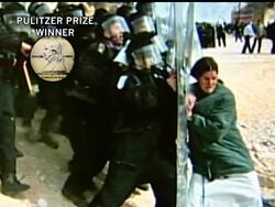 Associated Press photographer Oded Balilty speaks about winning a Pultizer Prize for his photo journalism work covering the Palestinian crisis. News Clip