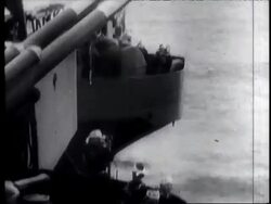 montage, Japanese preparations for Pearl Harbor attack, animated military maps, planes launch from aircraft carrier. Stock Footage