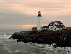 Historic Lighthouse  Stock Footage